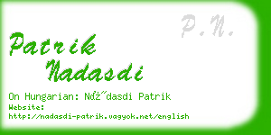 patrik nadasdi business card